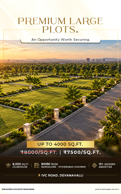 Aerial view of the Shravanthi North One plotted layout